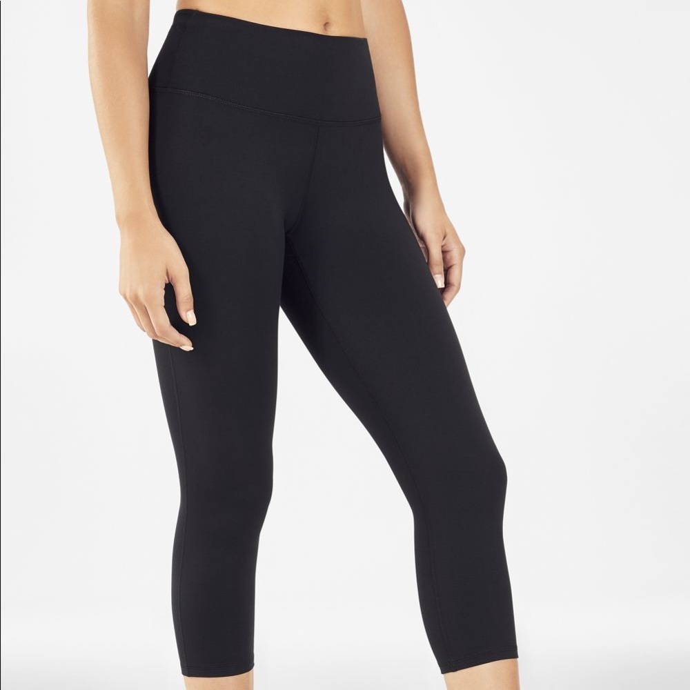 Fabletics High-Waisted PowerHold® Capri, Black